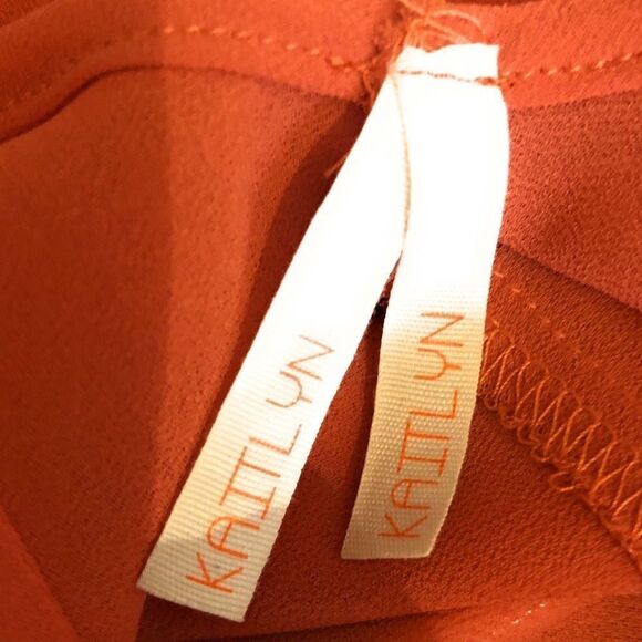 Kaitlyn Sheer Terra Cotta Blouse - Picture 7 of 9